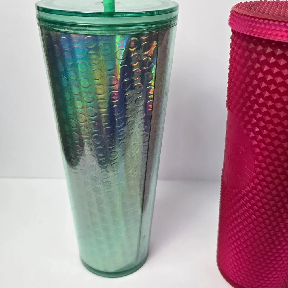 Starbucks Tumblers Reusable Cups Diamond Studded Venti Cold Cups With Straws Lot